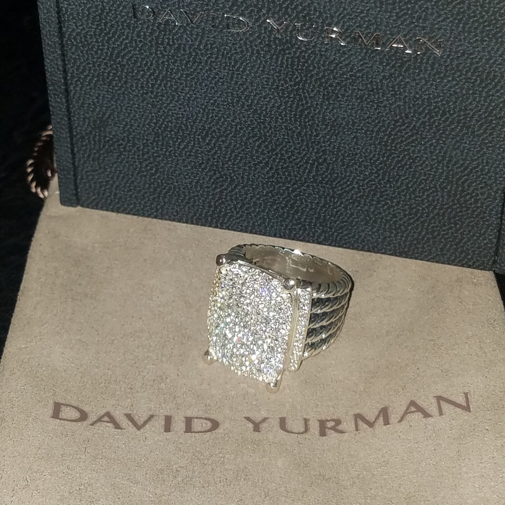 David yurman 16x29 diamond wheaten ring